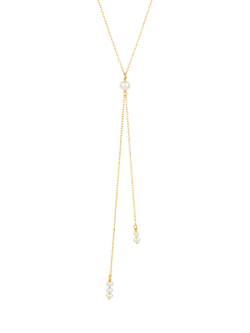 Claudia Bradby Pearl Chain Necklace, Gold, Gold