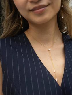 Claudia Bradby Pearl Chain Necklace, Gold - view 2, Gold