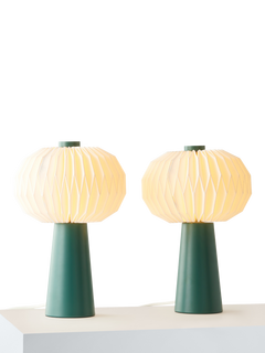 John Lewis Issie Table Lamp Duo, Thyme