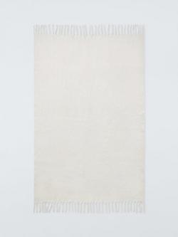 John Lewis Mohair Effect Plain Throw - view 2, Marshmallow