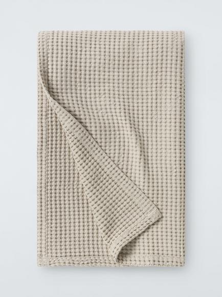 John Lewis Washed Waffle Bedspread, Natural
