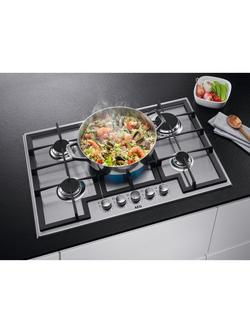 AEG HGX75400SM 75cm Gas Hob, Black - view 2, Black