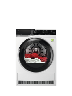 AEG TR948V4BC Freestanding Tumble Dryer, 8kg Load, White, White