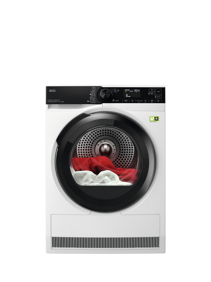 AEG TR948V4BC Freestanding Tumble Dryer, 8kg Load, White, White
