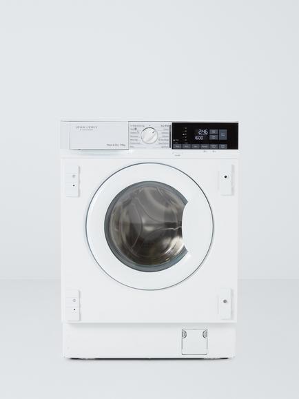 John Lewis JLBIWD7744 Integrated Washer Dryer, 7kg/4kg Load, 1600rpm Spin, White, White