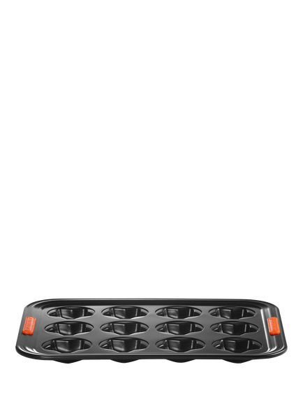 Le Creuset Carbon Steel Toughened Non-Stick Star Bake Tray, 12 Cup - view 2, Black