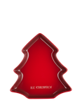 Le Creuset Stoneware Christmas Tree Plate, 20cm, Cerise