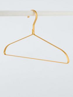 John Lewis Metal Clothes Hanger, Set of 5 - view 2, Gold