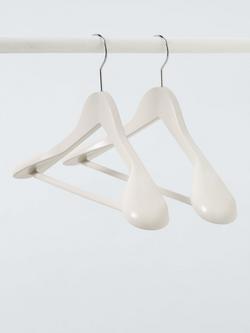 John Lewis Plastic Suit and Jacket Hanger, Set of 2, Ecru, Ecru