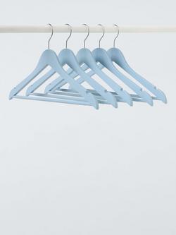 John Lewis Plastic Dress/Suit Hanger, Pack of 5, Blue