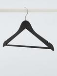 John Lewis Plastic Dress/Suit Hanger, Pack of 5, Matte Black