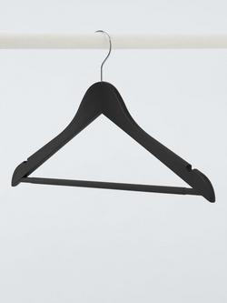 John Lewis Plastic Dress/Suit Hanger, Pack of 5 - view 2, Matte Black