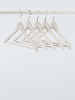 John Lewis Plastic Dress/Suit Hanger, Pack of 5, Ecru