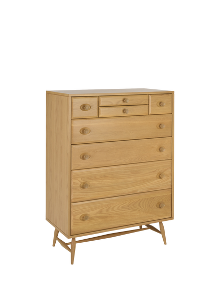 ercol for John Lewis Hambledon 8 Drawer Chest, Oak, Oak