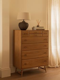ercol for John Lewis Hambledon 8 Drawer Chest, Oak - view 2, Oak