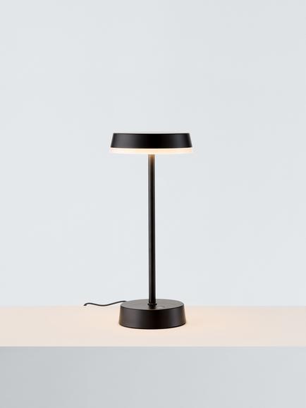 John Lewis Ernie Rechargeable Indoor/Outdoor LED Table Lamp, Black, Black
