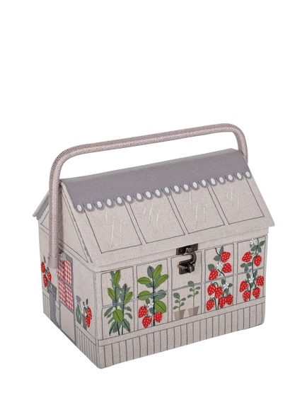 Milward Strawberry Greenhouse Sewing Box with Handle, Multi