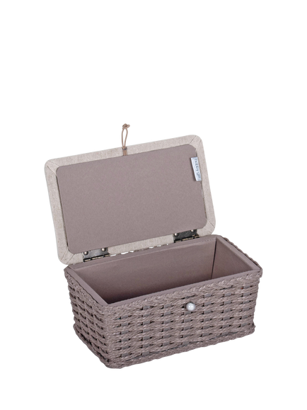 Milward Strawberry Greenhouse Wicker Sewing Basket - view 2, Multi