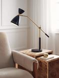 John Lewis Oscar Adjustable Table Lamp, Black/Gold