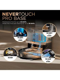 Shark RV2800ZEUK PowerDetect NeverTouch Pro 2-in-1 Self-Empty Robot Vacuum & Mop, Black - view 2, Black