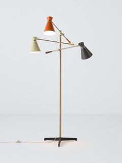 John Lewis Bauhaus Adjustable 3-Arm Floor Lamp, Multi