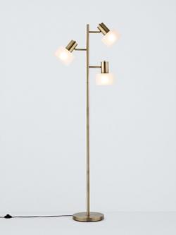 John Lewis Rodos Triple Floor Lamp, Antique Brass, Antique Brass