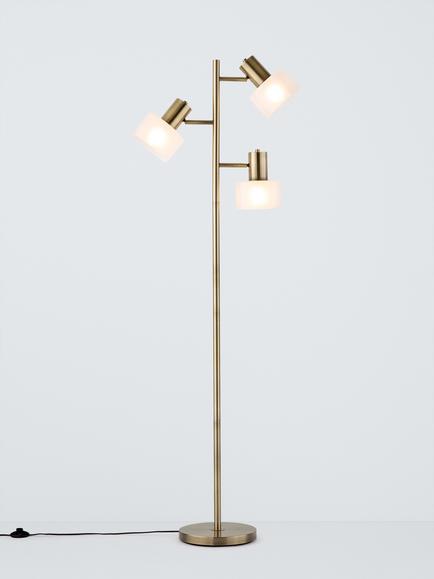 John Lewis Rodos Triple Floor Lamp, Antique Brass, Antique Brass