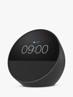 Amazon Echo Spot (2024) Smart Alarm Clock with 2.8” Screen & Alexa Voice Recognition & Control, Black