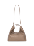 BY FAR Bea Leather Slouchy Hobo Bag, Taupe