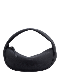 BY FAR Cush Leather Slouch Shoulder Bag, Black