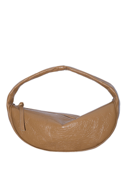 BY FAR Cush Leather Slouch Shoulder Bag, Sparrow