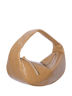 BY FAR Cush Leather Slouch Shoulder Bag - view 2, Sparrow