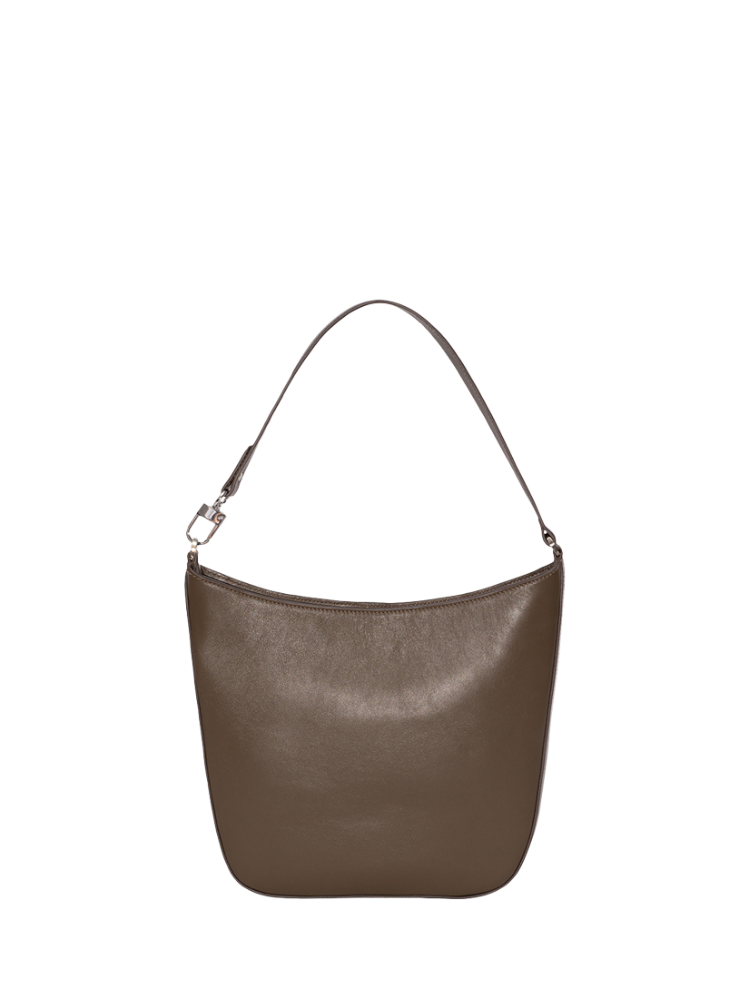 Product image 1 of 2, which shows BY FAR Suli Semi Patent Leather Shoulder Bag, Caribou