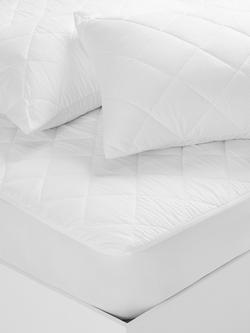 John Lewis Quilted Mattress Protector & Pillow Protector Set, White