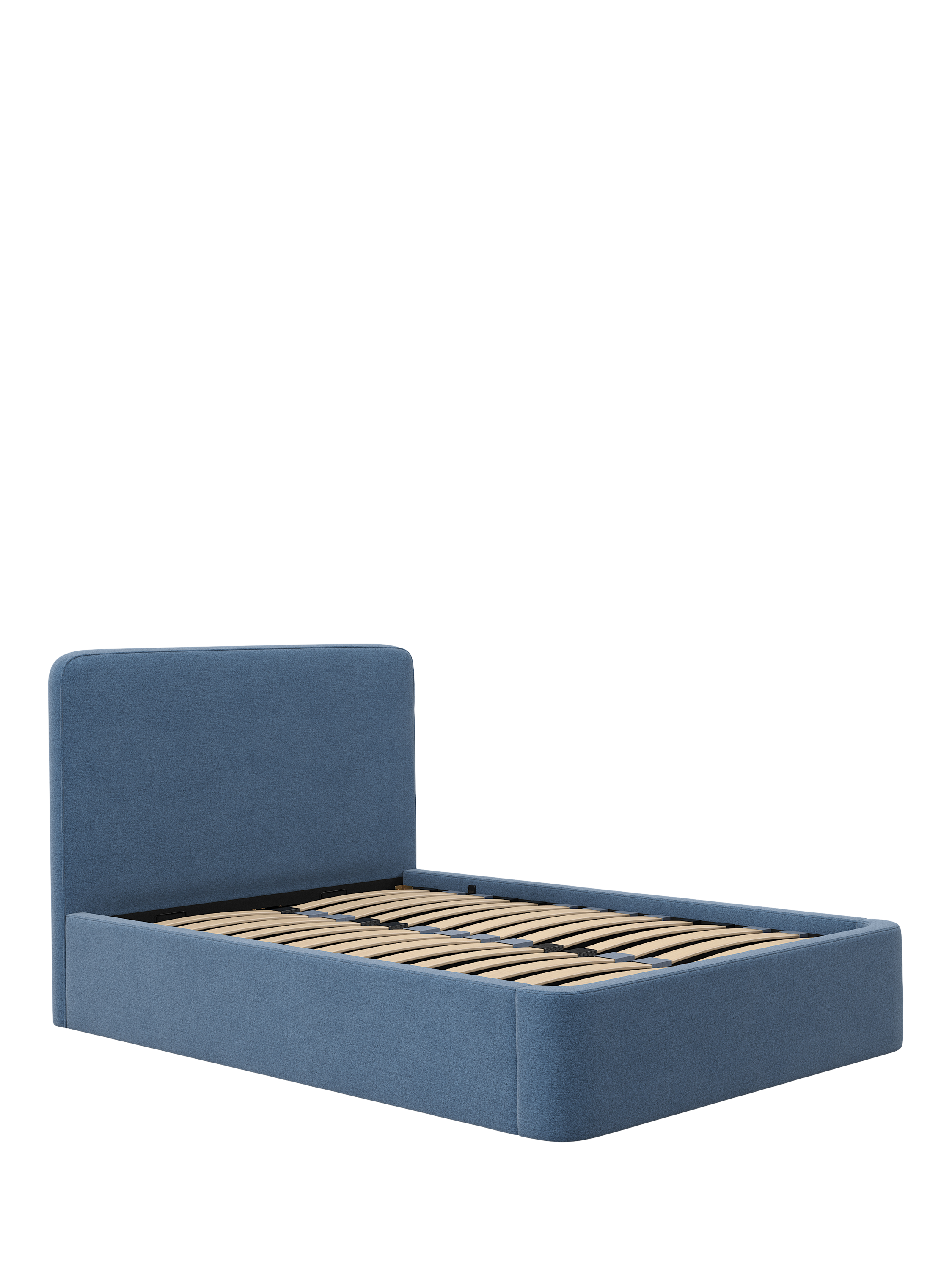 John Lewis Curved Ottoman Storage Upholstered Bed Frame, Super King Size, Brushed Tweed Ocean