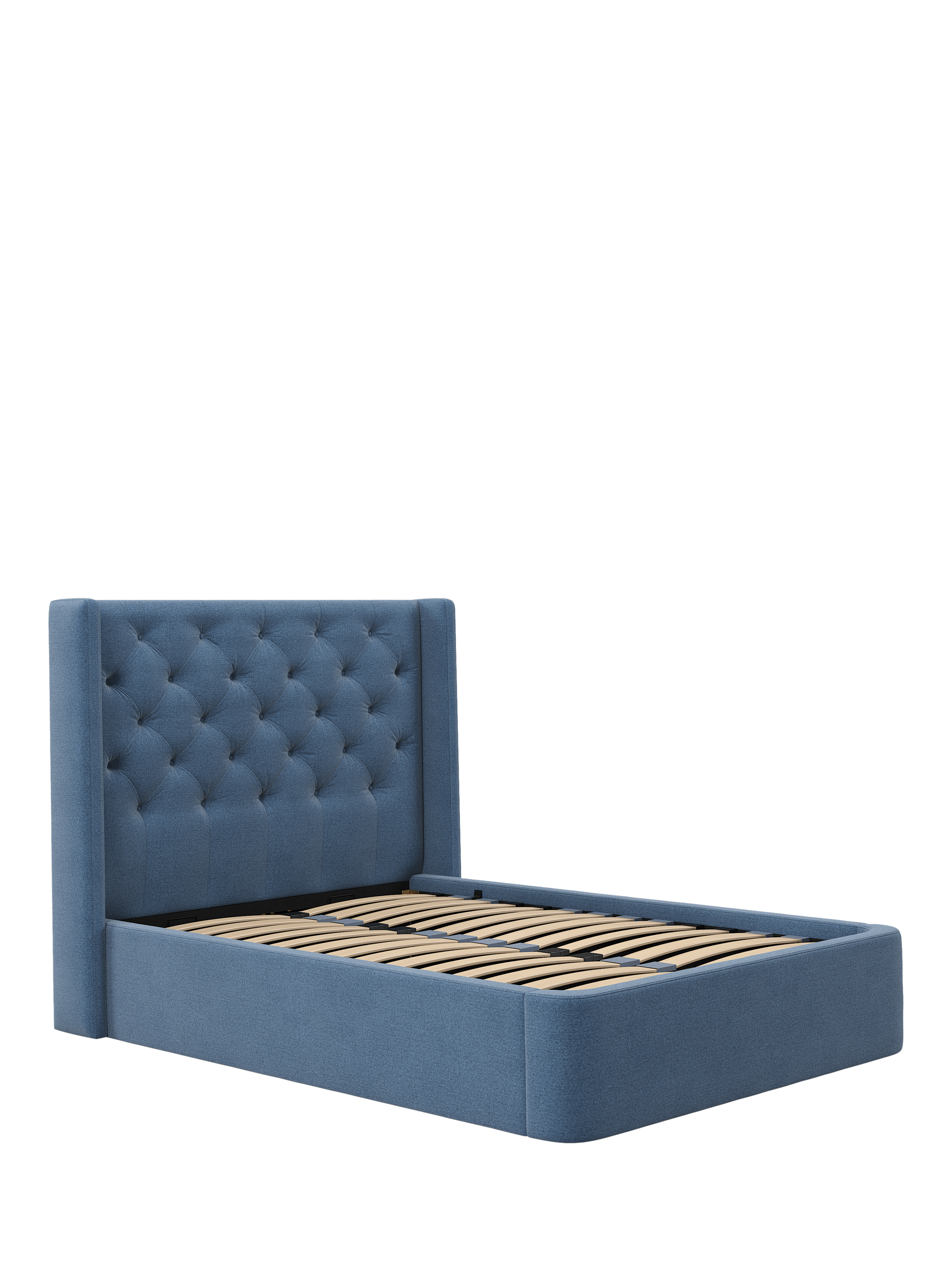John Lewis Pemberley Ottoman Storage Upholstered Bed Frame, Super King Size, Brushed Tweed Ocean