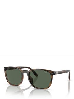 Ralph Lauren Polo Ralph Lauren PH4208U Men's Square Sunglasses, Shiny Havana/Green, Shiny Havana/Green