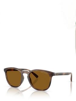 Ralph Lauren Polo Ralph Lauren PH4222U Men's Polarised Oval Sunglasses, Shiny Dark Havana/Brown, Shiny Dark Havana/Brown