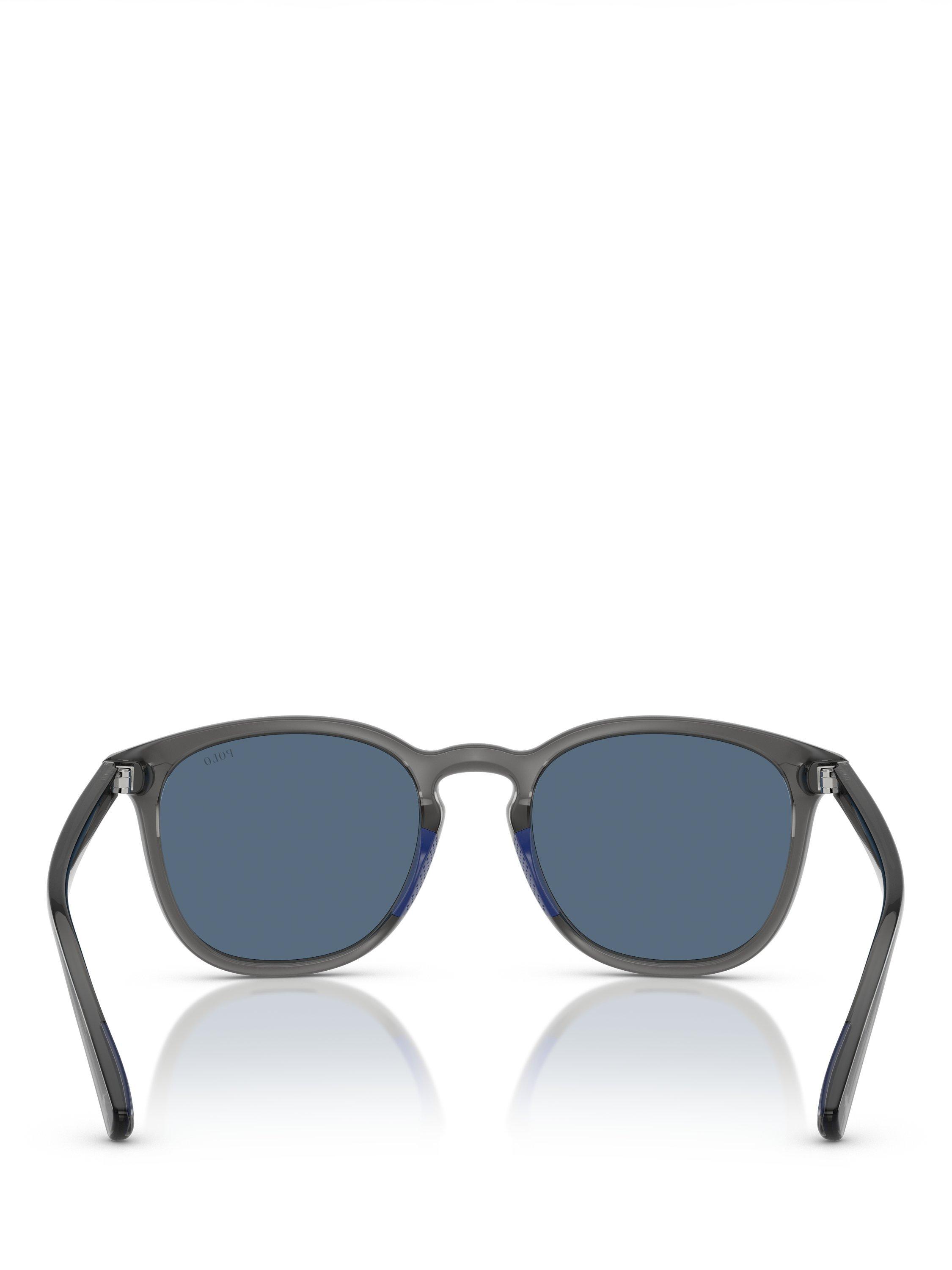 Product image 4 of 5, which shows Polo Ralph Lauren PH4222 Unisex Phantos Sunglasses, Grey
