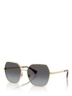 Ralph Lauren RA4138 Women's Polarised Sunglasses, Gold/Grey, Gold/Grey
