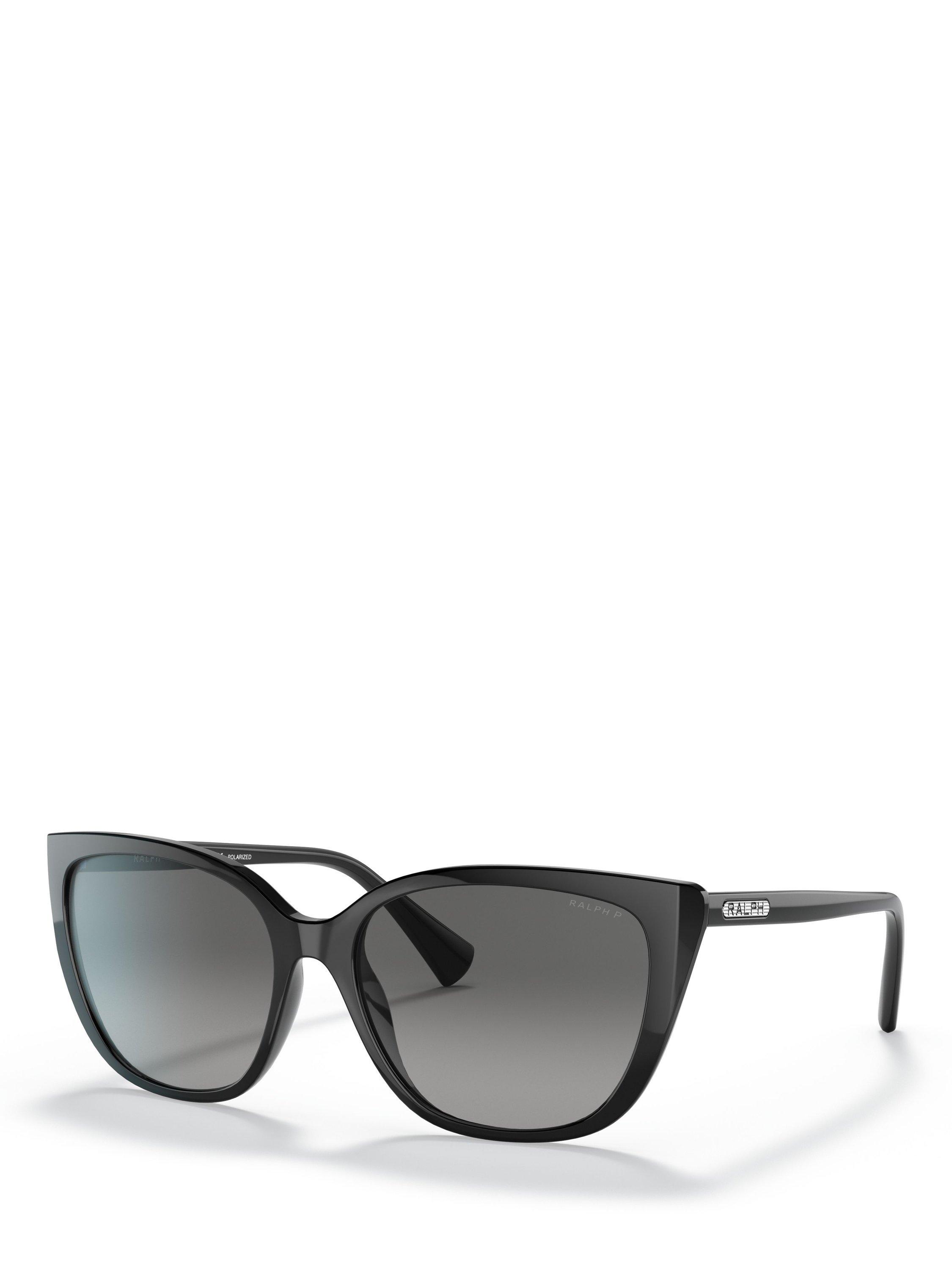 Product image 1 of 5, which shows Ralph Lauren 0RA5274 Cat's Eye Sunglasses, Shiny Black
