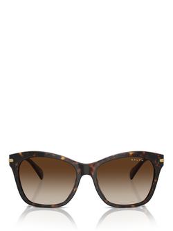 Ralph Lauren RA5310U Women's Cat Eye Sunglasses, Dark Havana/Brown - view 2, Dark Havana/Brown