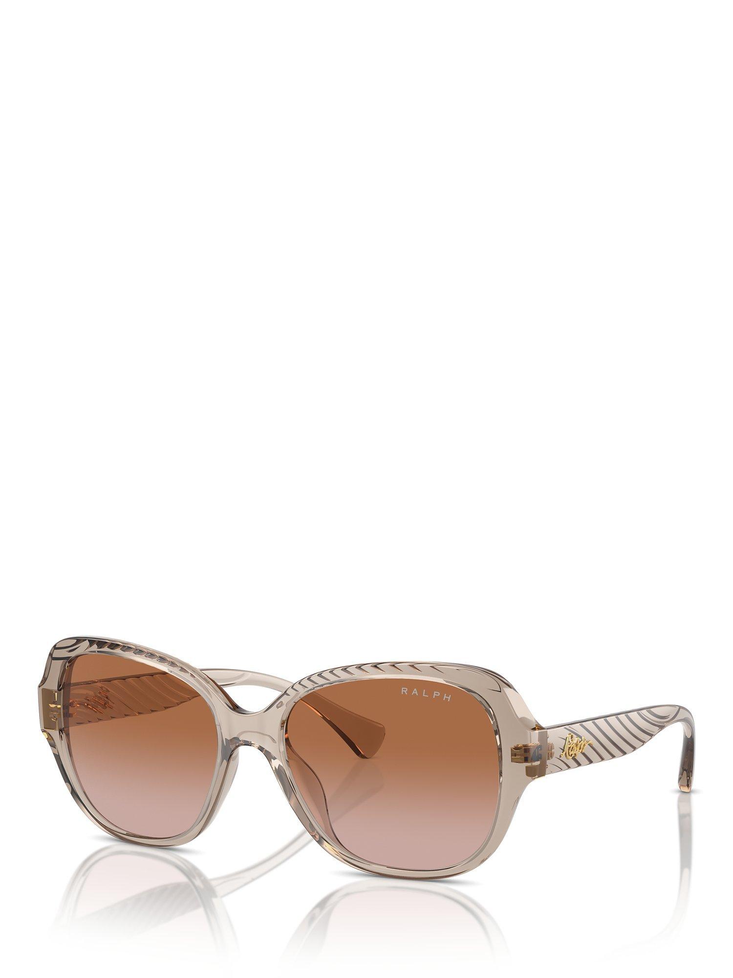 Ralph Lauren RA5316U Women's Square Sunglasses, Transparent