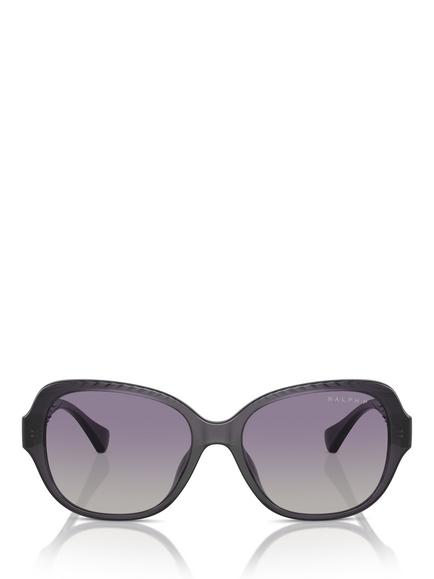 Ralph Lauren RA5316U Women's Polarised Oval Sunglasses, Shiny Transparent Violet/Purple Gradient - view 2, Shiny Transparent Violet/Purple Gradient