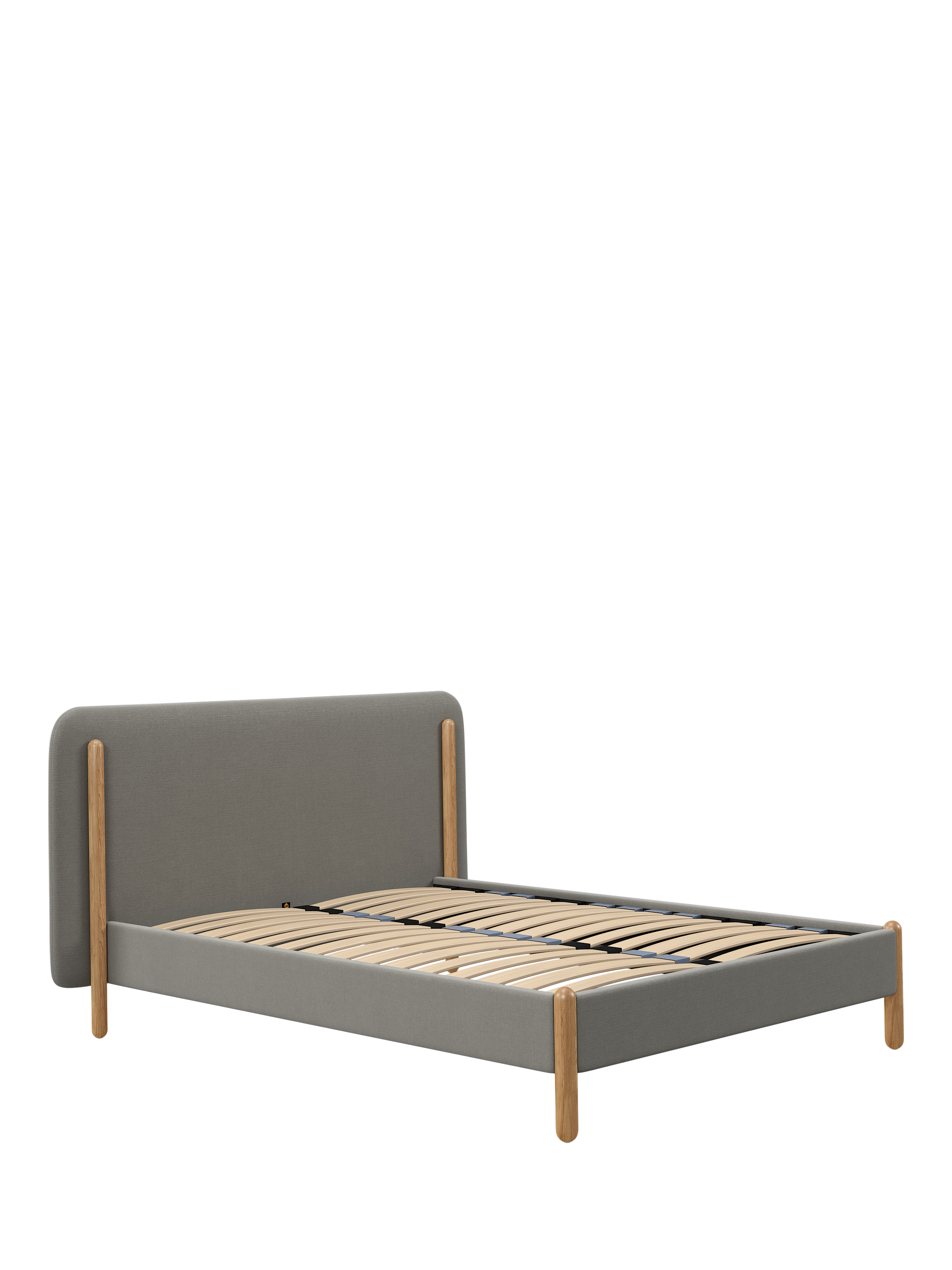 John Lewis Picket Bed Frame, Double, Open Weave Stone