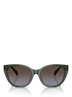 Ralph Lauren RA5324U Men's Polarised Round Sunglasses, Shiny Transparent Green - view 2, Shiny Transparent Green