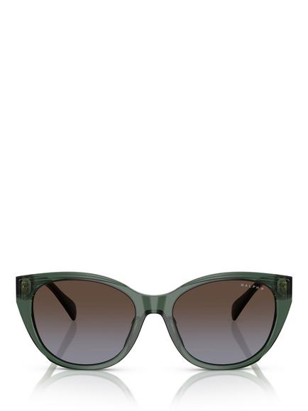 Ralph Lauren RA5324U Men's Polarised Round Sunglasses, Shiny Transparent Green - view 2, Shiny Transparent Green