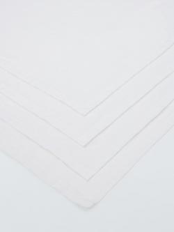 John Lewis Cotton Linen Blend Napkins, Set of 4, White - view 2, White