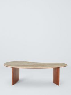 John Lewis Taj Travertine Coffee Table, Natural - view 2, Natural