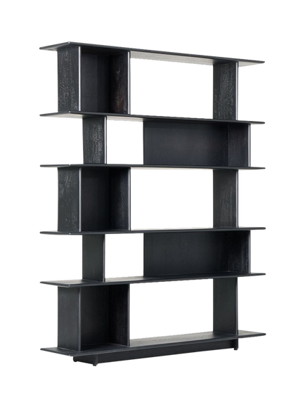 west elm Anton Open Bookcase, Black, Black
